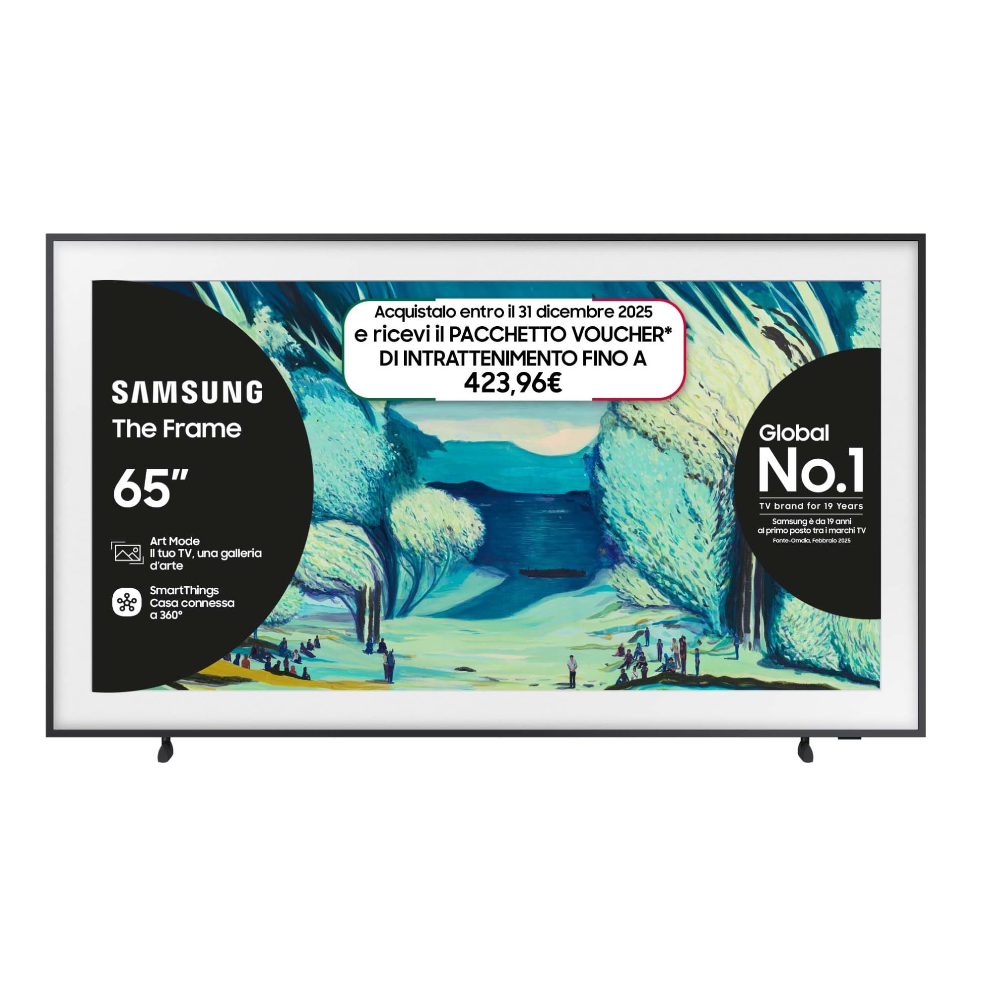 Samsung Smart TV 65” QE65LS03FAUXZT QLED 4K: design d’autore e immagini da cinema in offerta su Amazon