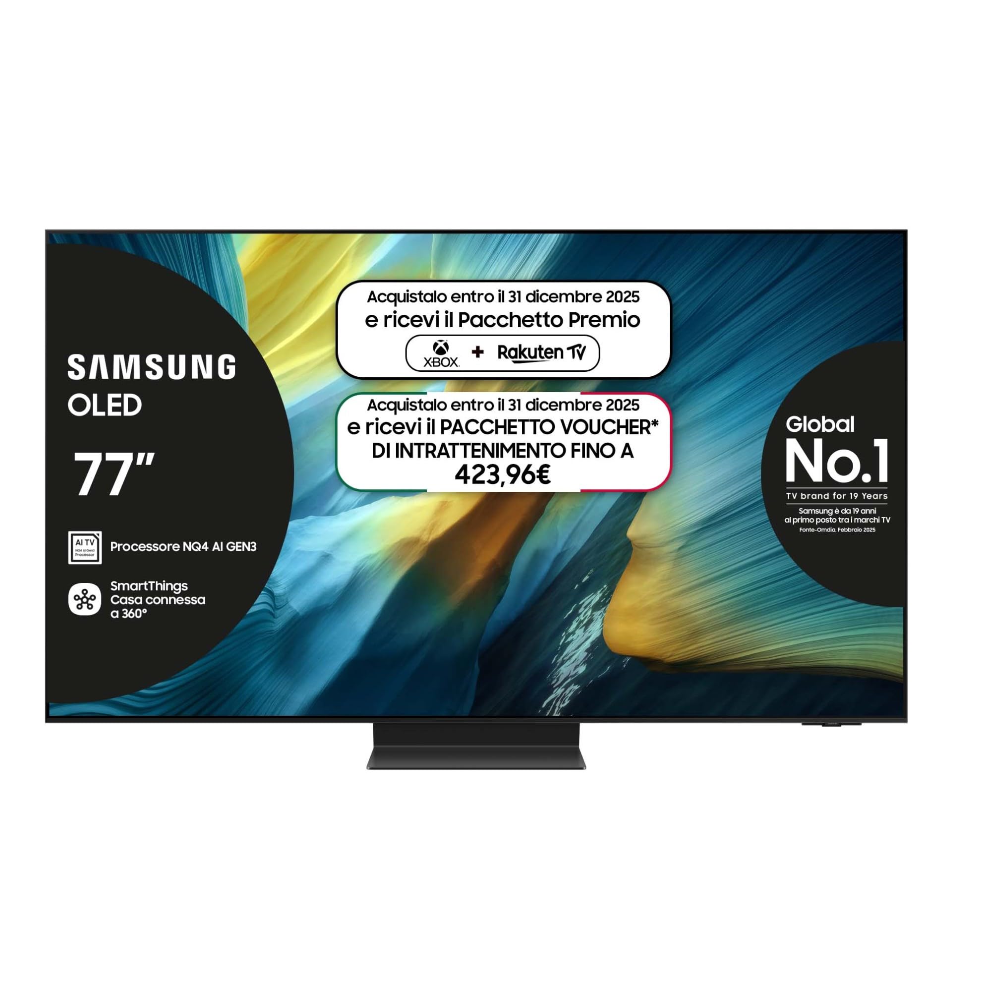 Samsung Smart TV 77” QE77S95FAEXZT OLED 4K, tecnologia e design al top su Amazon