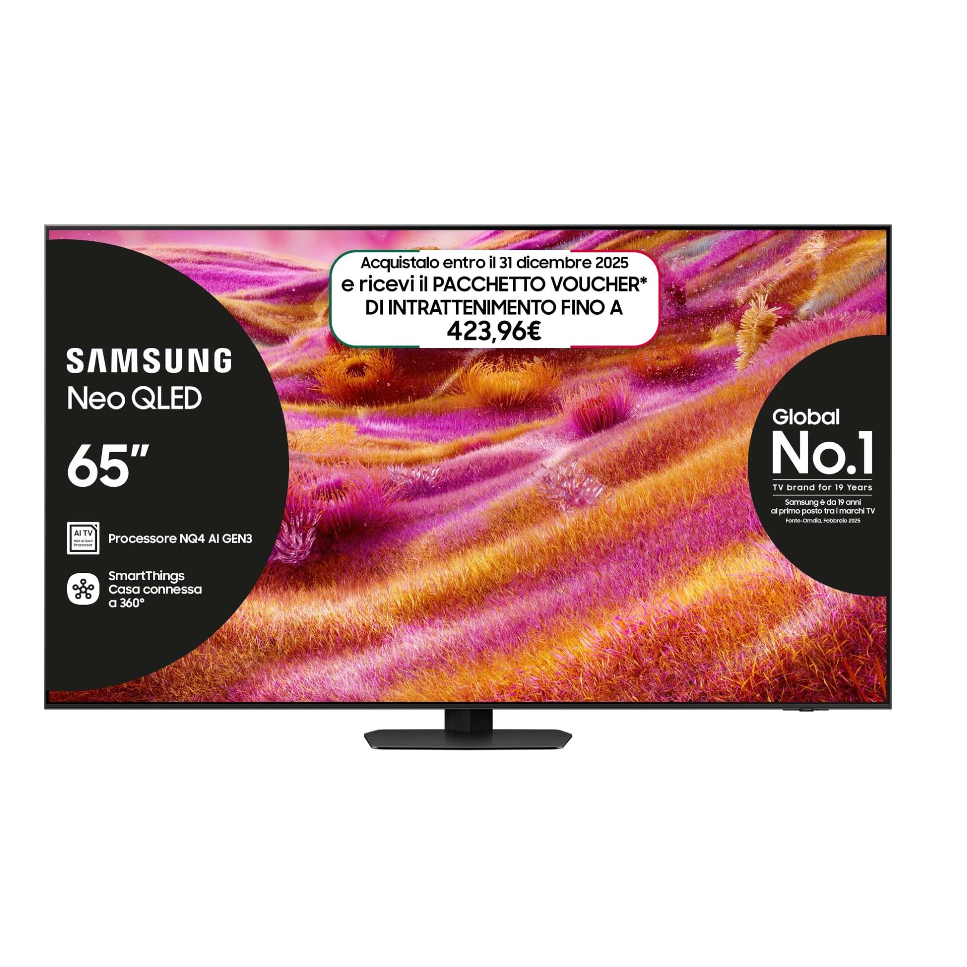 Samsung Smart TV 65” QE65QN94FATXZT Neo QLED 4K: tecnologia AI e immagini spettacolari su Amazon