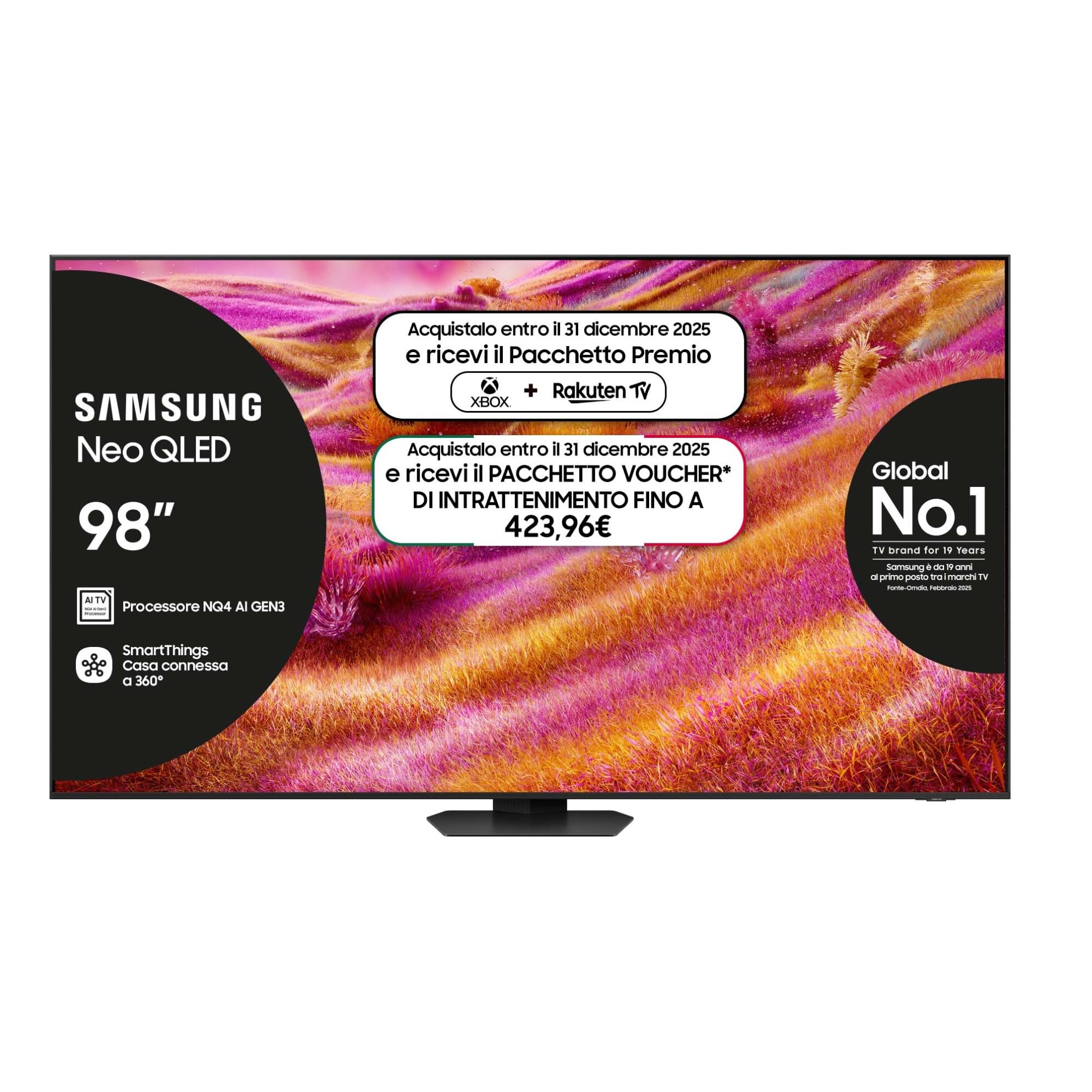 Samsung Smart TV 98” QE98QN90FATXZT Neo QLED 4K Mini LED: il cinema in salotto, adesso in offerta su Amazon