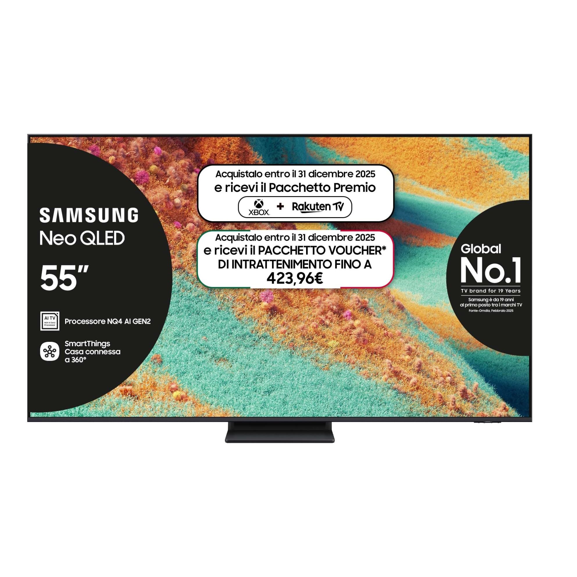 Samsung Smart TV 55” QE55QN85FAUXZT Neo QLED 4K, potenza AI e Mini LED: oggi in offerta su Amazon