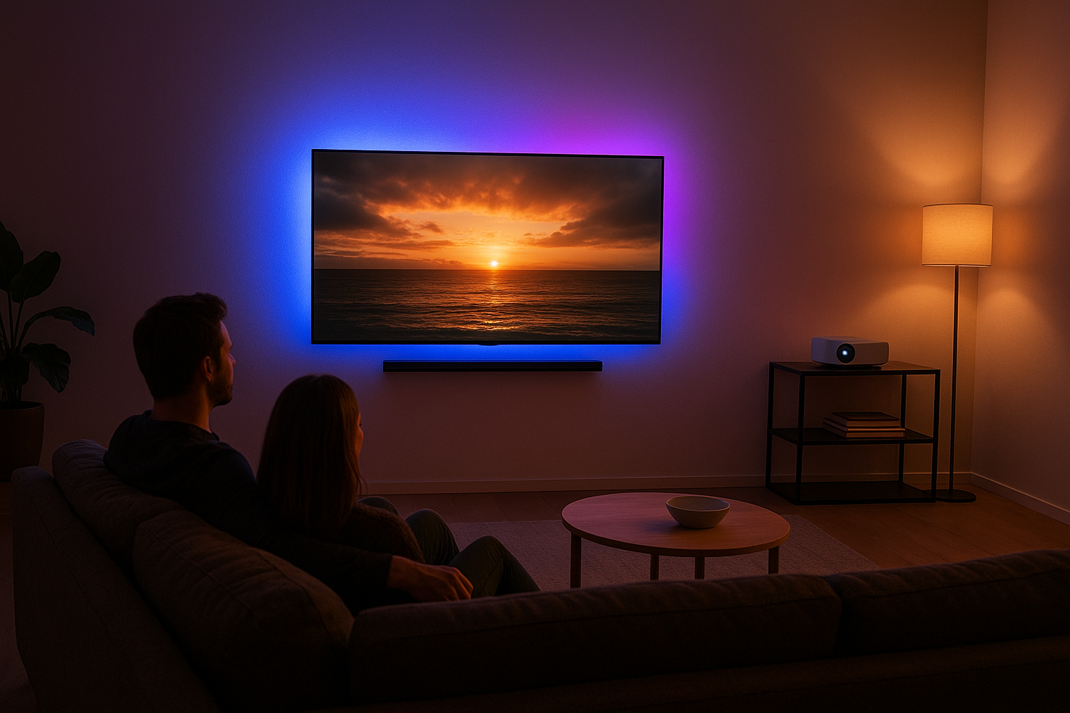 Come creare un home cinema in salotto: TV, proiettore, soundbar e luci