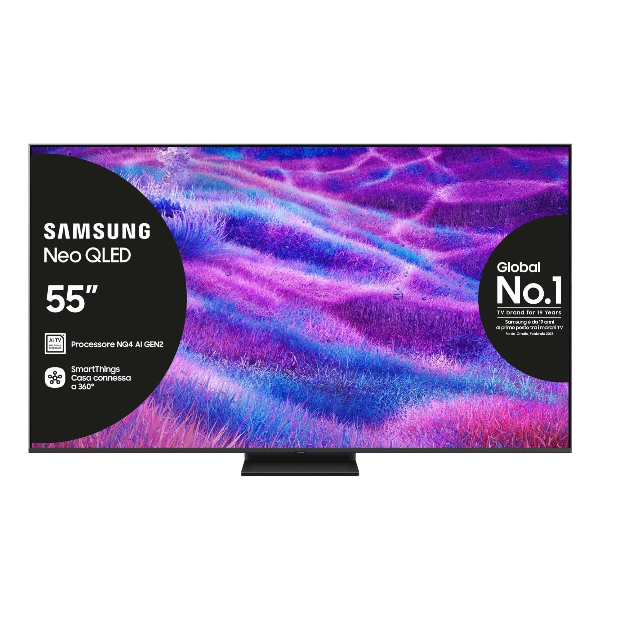 Samsung Smart TV 55” QE55QN83FAUXZT Neo QLED 4K Mini LED, visione premium e AI su Amazon
