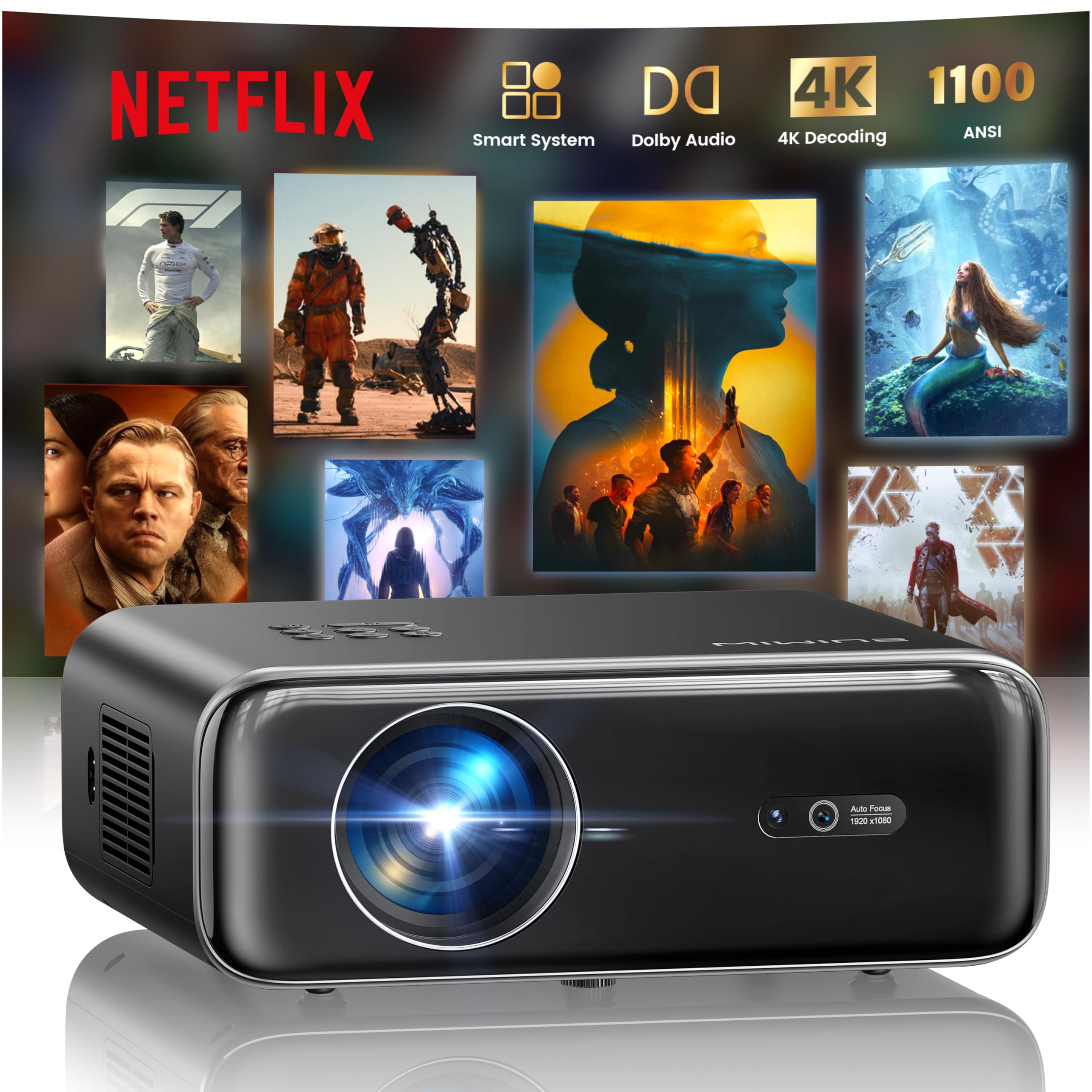 Proiettore WiMiUS con Netflix integrato, in offerta su Amazon per il tuo home cinema