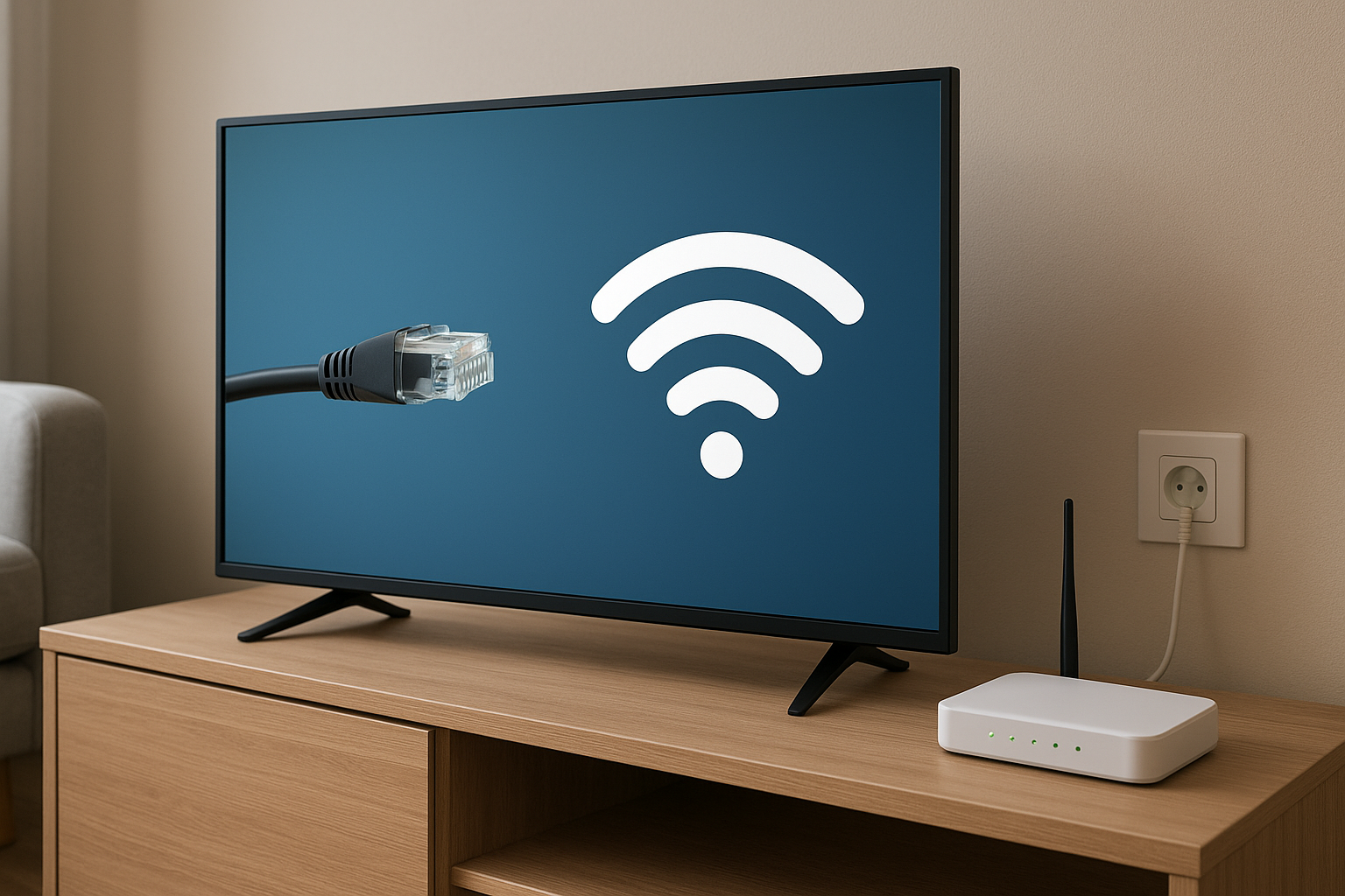 Come collegare la smart TV al router: differenze tra Wi‑Fi e cavo Ethernet e quando scegliere l’uno o l’altro