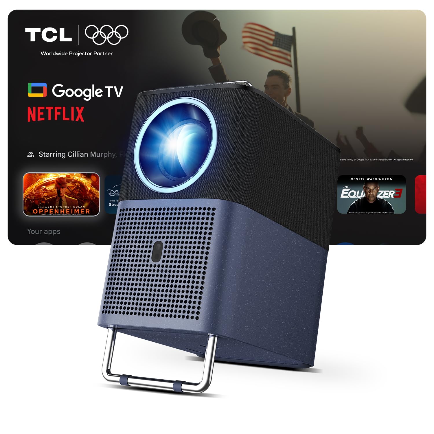 TCL A1s proiettore smart Google TV con Netflix, il compagno ideale per serie e film in salotto su Amazon