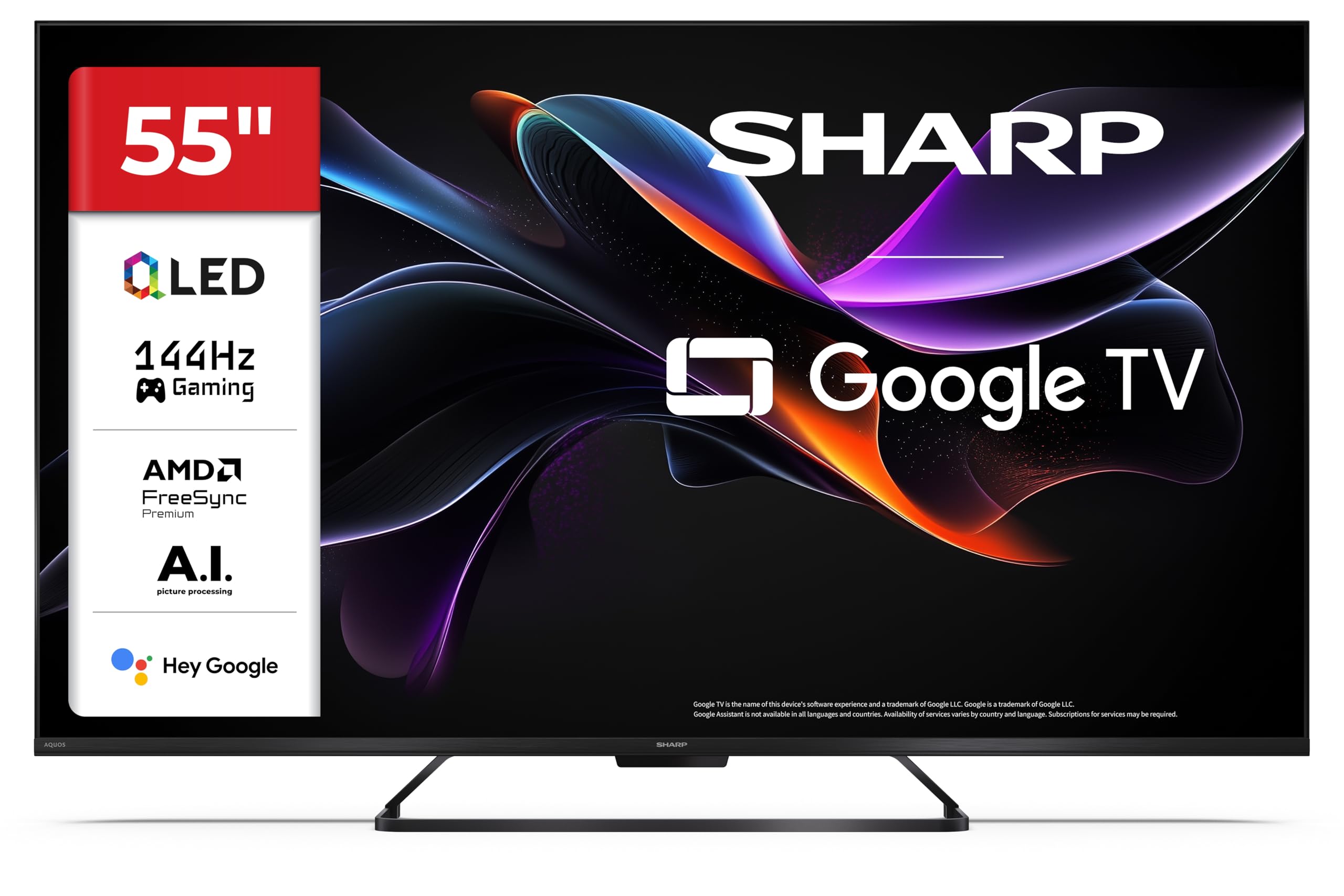 Sharp 55HR7365E QLED 55 pollici 144Hz, la TV Google perfetta per film in 4K e gaming next gen
