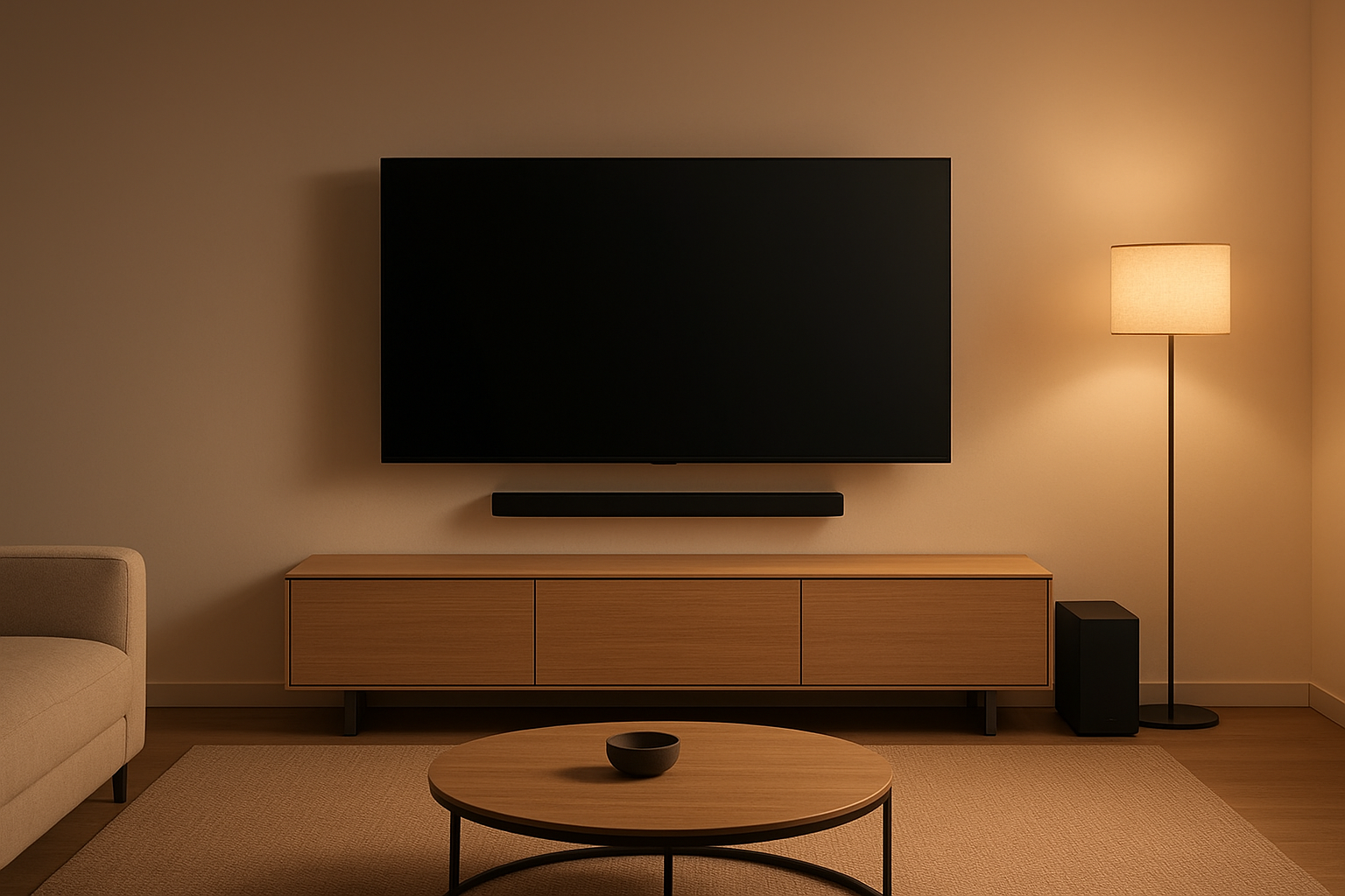 Home cinema minimalista: come ottenere un grande audio in salotto senza riempire la stanza di casse