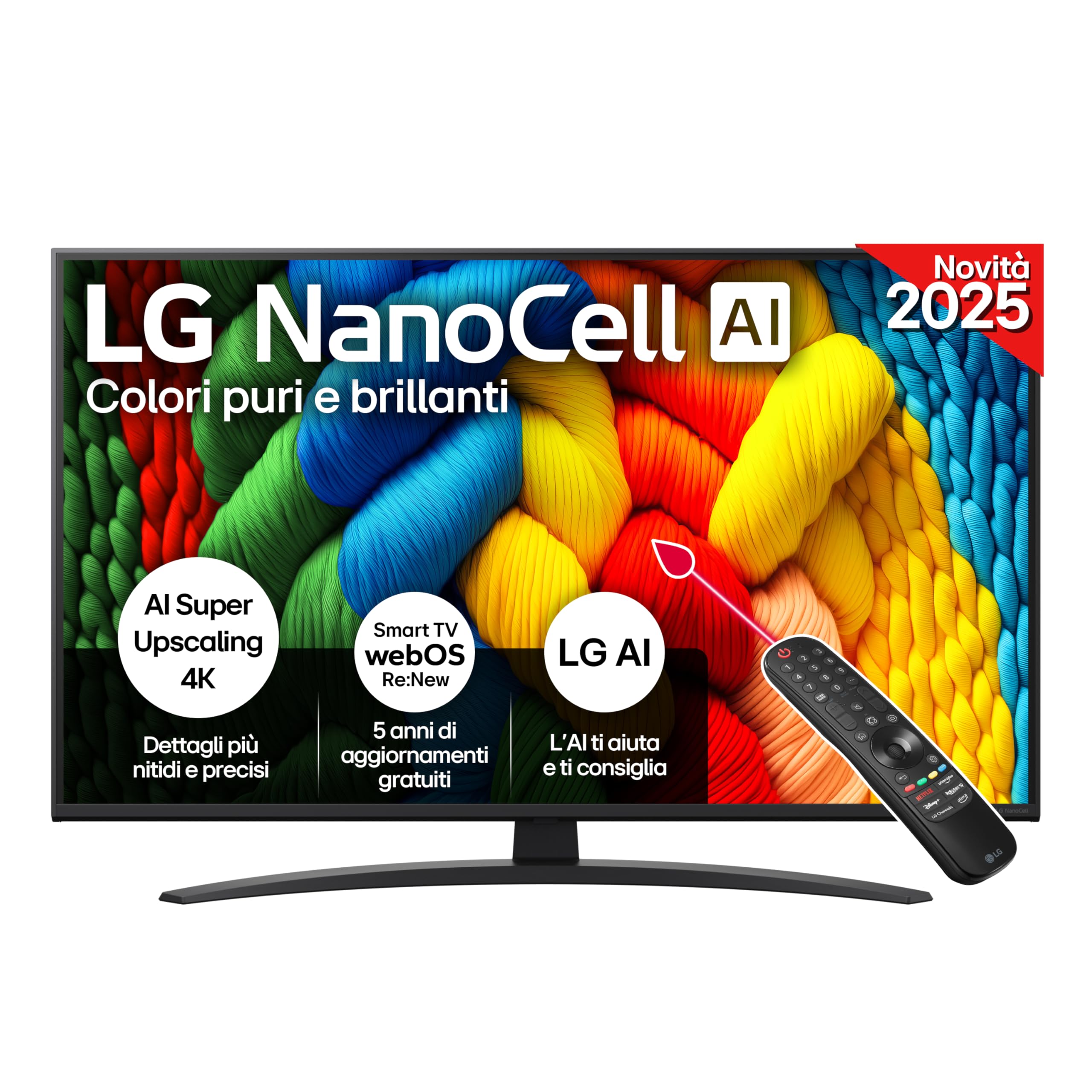 LG NanoCell AI NANO81 86 pollici, il maxischermo 4K ideale per sport e film in salotto in offerta su Amazon