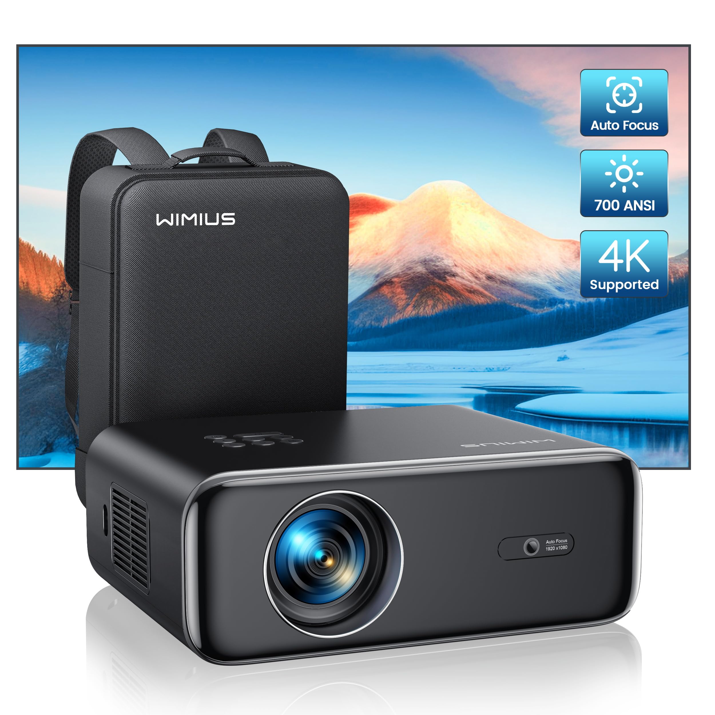 WiMiUS proiettore 900 ANSI Full HD, il videoproiettore 4K support ideale per affiancare la smart TV in salotto