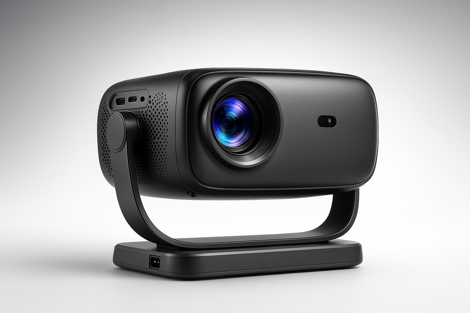 Proiettore portatile 4K con supporto girevole a 180°: mini sala cinema ovunque lo posizioni