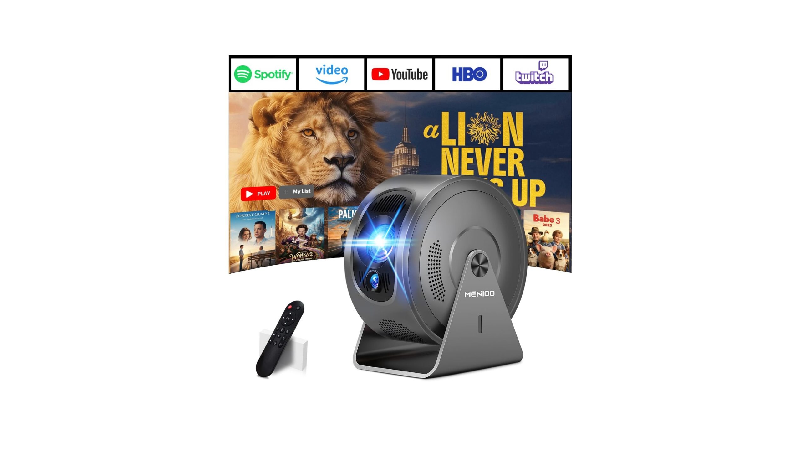 Mini proiettore portatile 4K grigio, soluzione smart per film e serie ovunque a prezzo ribassato