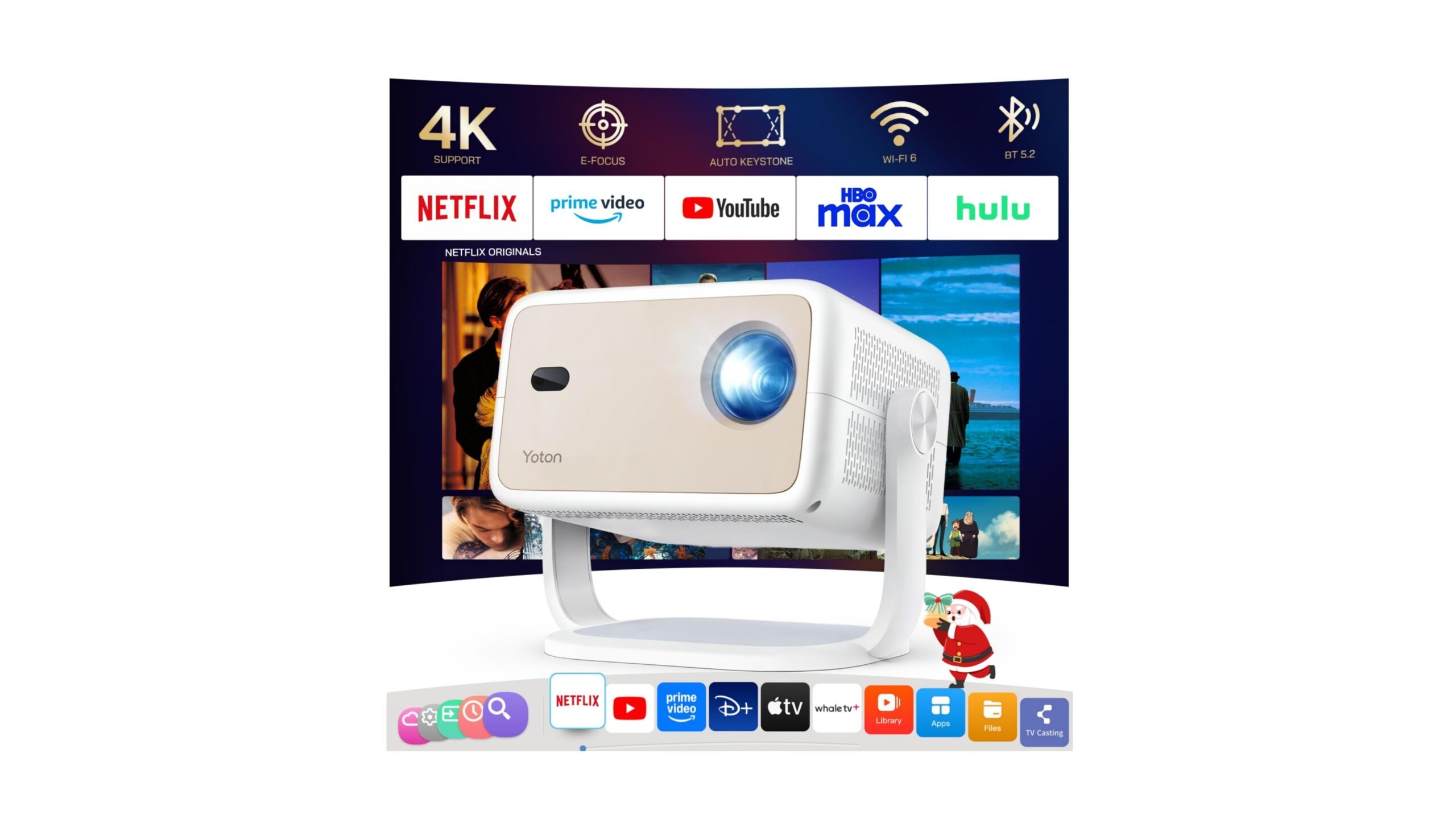 Yoton Y7, proiettore 4K compatto con accesso diretto a Netflix e Prime Video in promo su Amazon