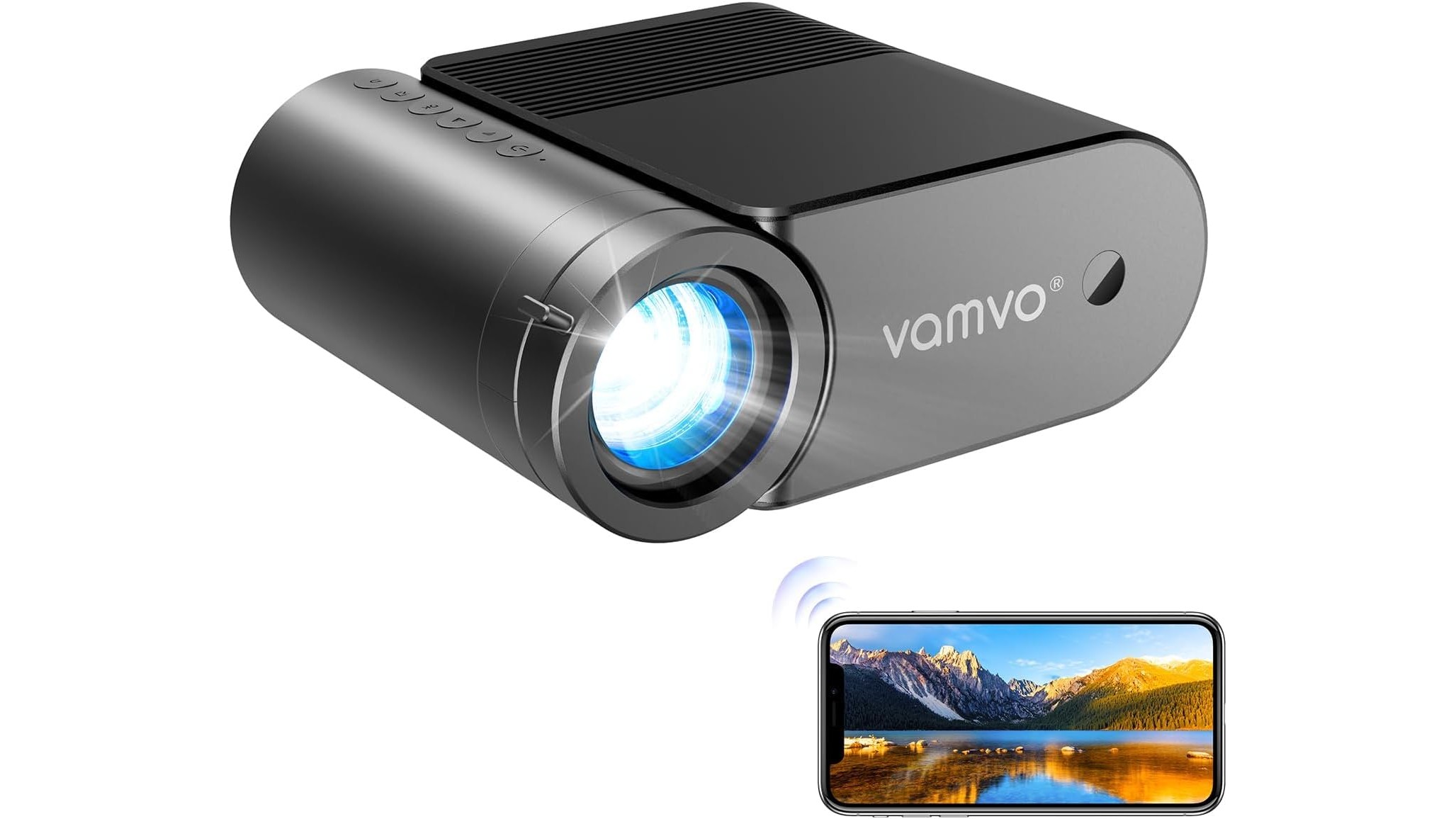 Vamvo, il proiettore portatile elegante per film e serie ovunque a prezzo super