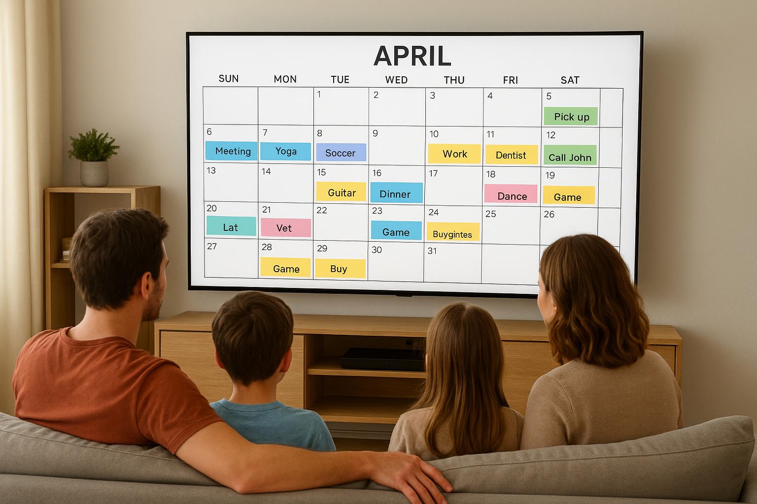 Come usare la smart TV per organizzare un calendario familiare condiviso con promemoria sul grande schermo