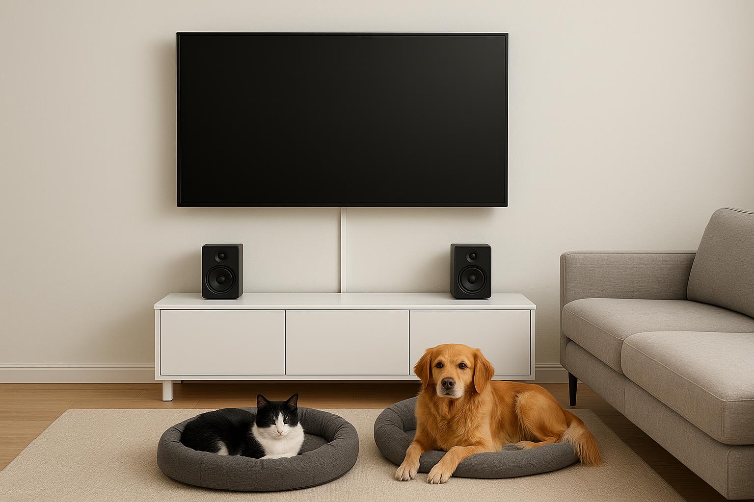 Home cinema a prova di animali domestici: come proteggere smart TV, cavi e casse in salotto