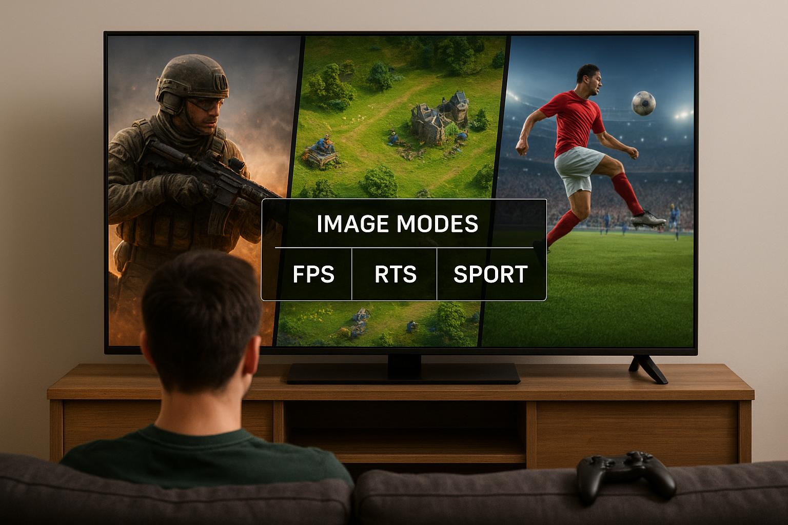 Modalità FPS, RTS e sport sulle TV da gaming: cosa fanno davvero e quando usarle
