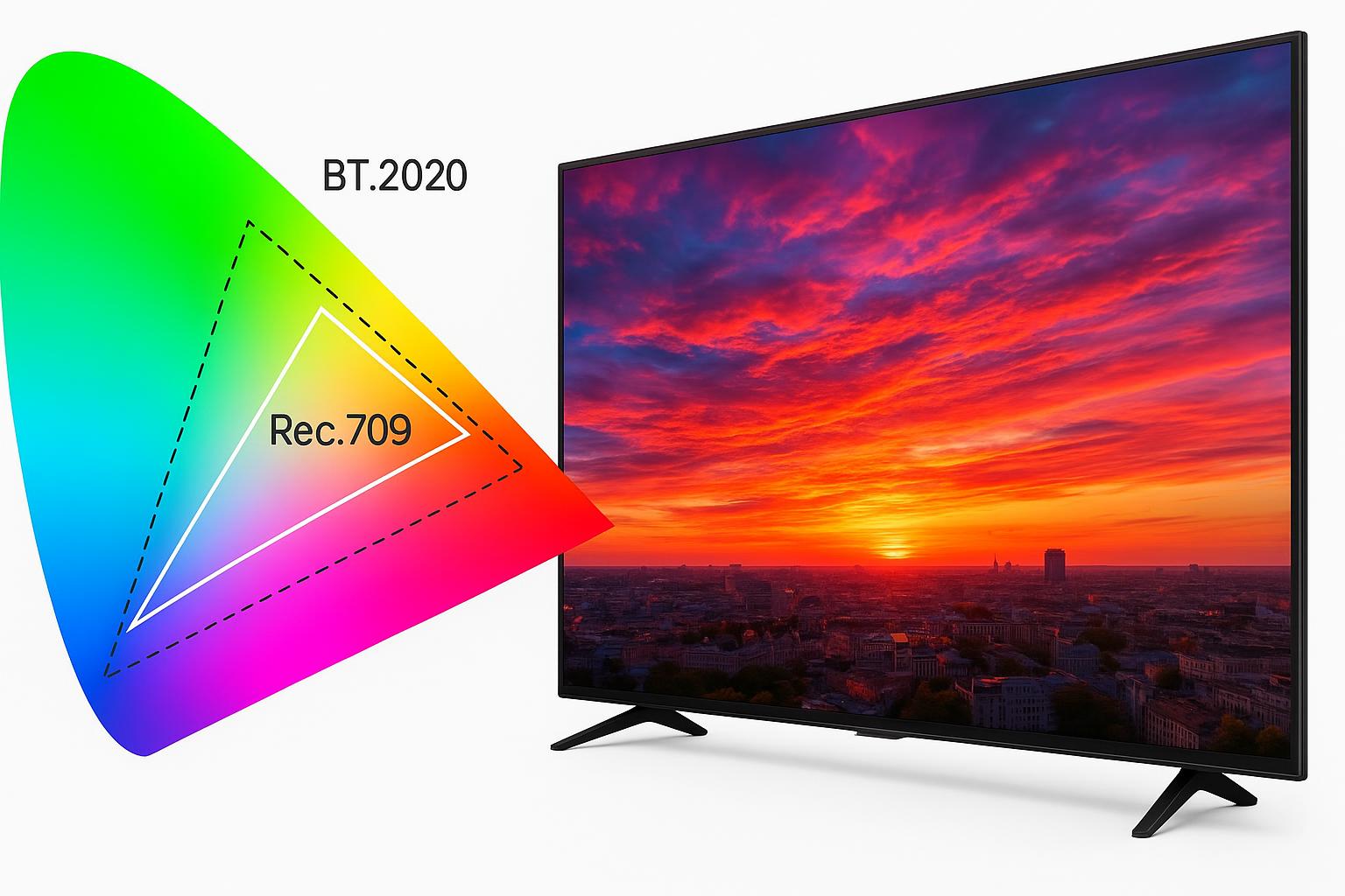 Gamut colore sulle smart TV: cosa significano Rec.709, DCI‑P3 e BT.2020 quando scegli un nuovo televisore