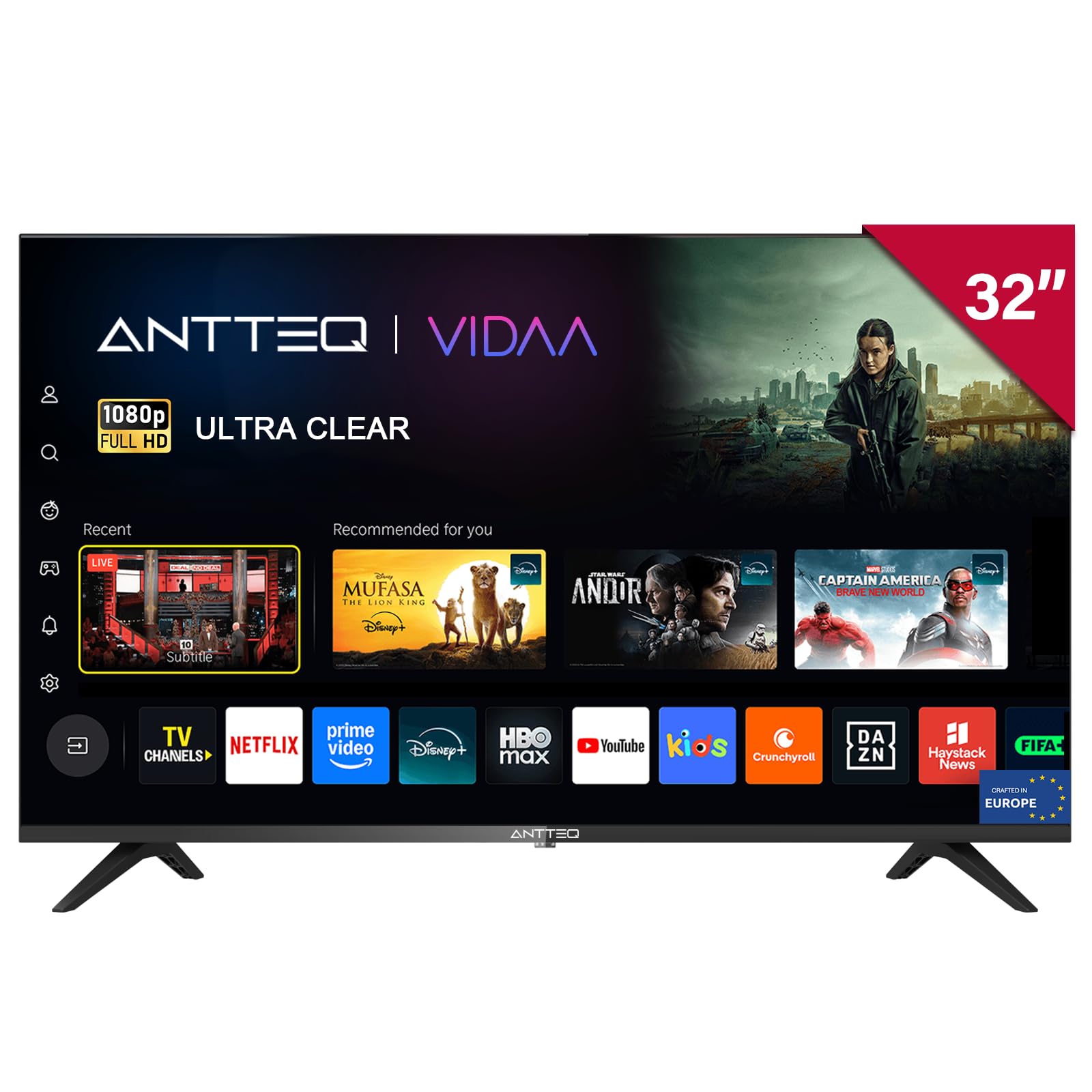 Antteq L32 2K FHD VIDAA Smart TV 32 pollici, prezzo al ribasso su Amazon