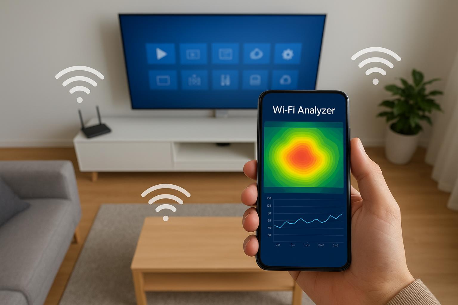 Come usare un analizzatore Wi‑Fi per posizionare la smart TV nel punto migliore della casa