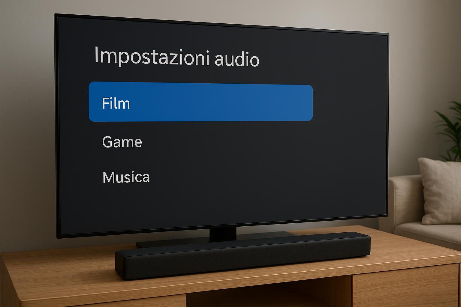 Come creare profili audio diversi sulla smart TV per film, gaming e musica