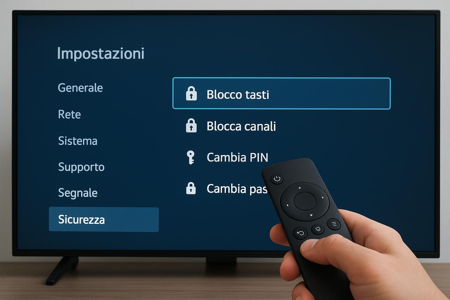 Come usare il blocco tasti su smart TV e telecomando per evitare cambi canale accidentali