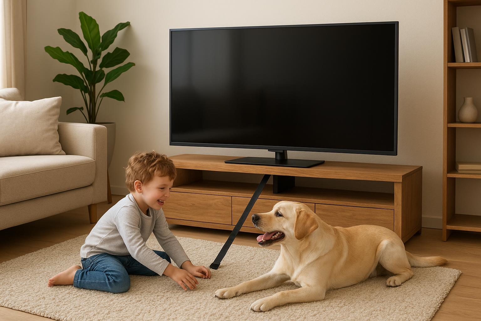 Come posizionare la smart TV su un mobile basso in sicurezza: piedistalli, staffe centrali e blocchi antiribaltamento