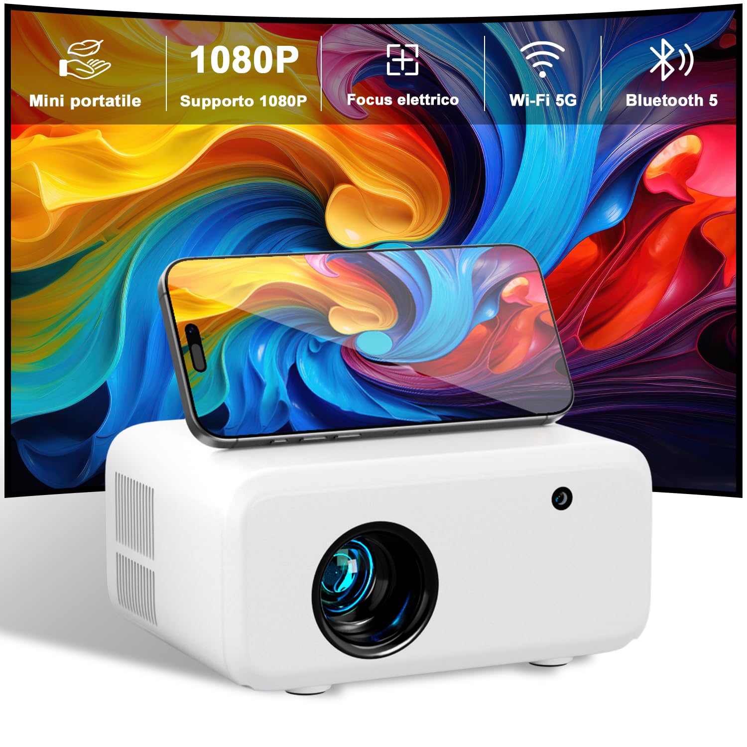 Mini proiettore Visulapex V3 PRO, grande schermo portatile a prezzo ribassato su Amazon