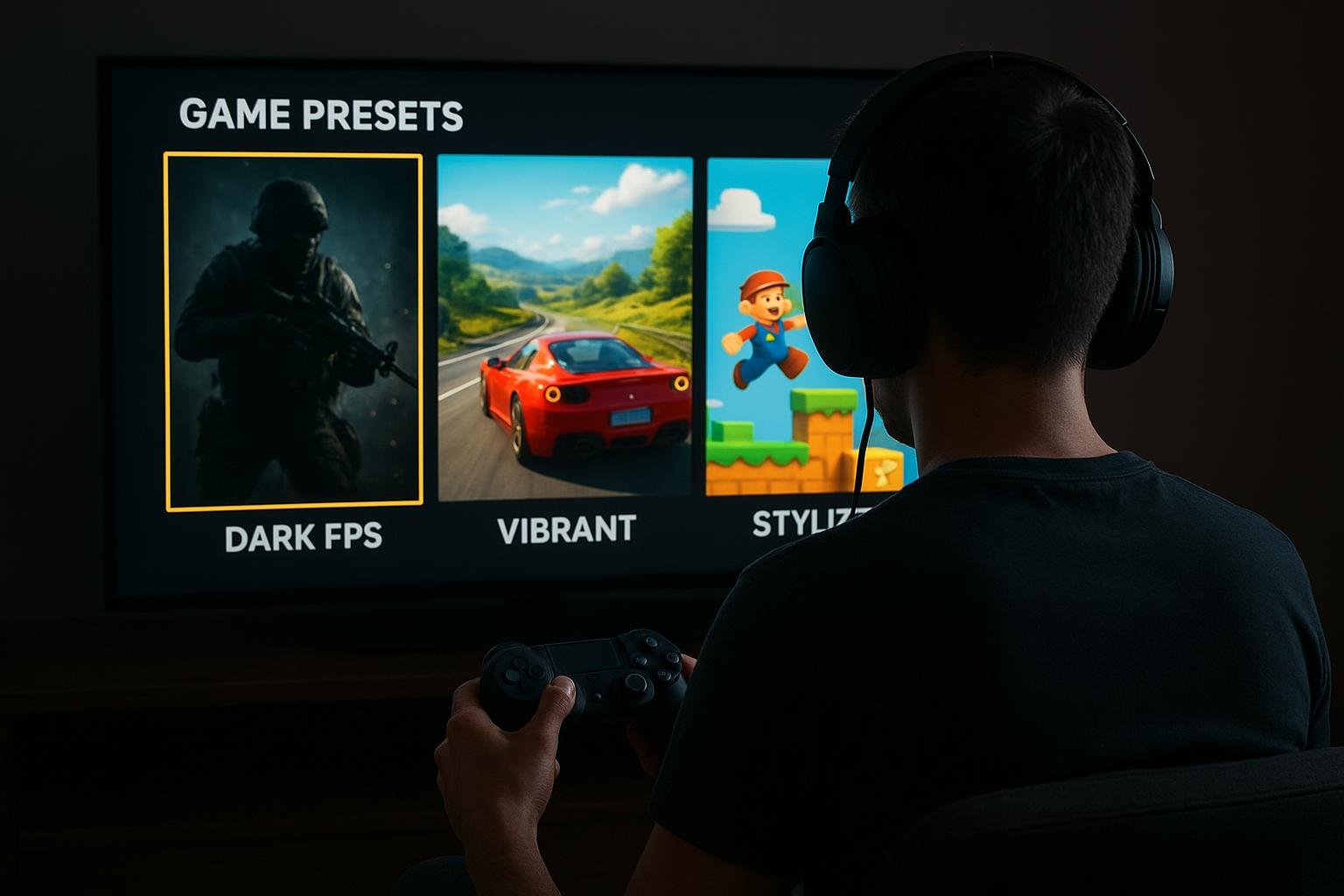 TV da gaming e preset per singoli giochi: come creare profili video dedicati per FPS, racing e platform