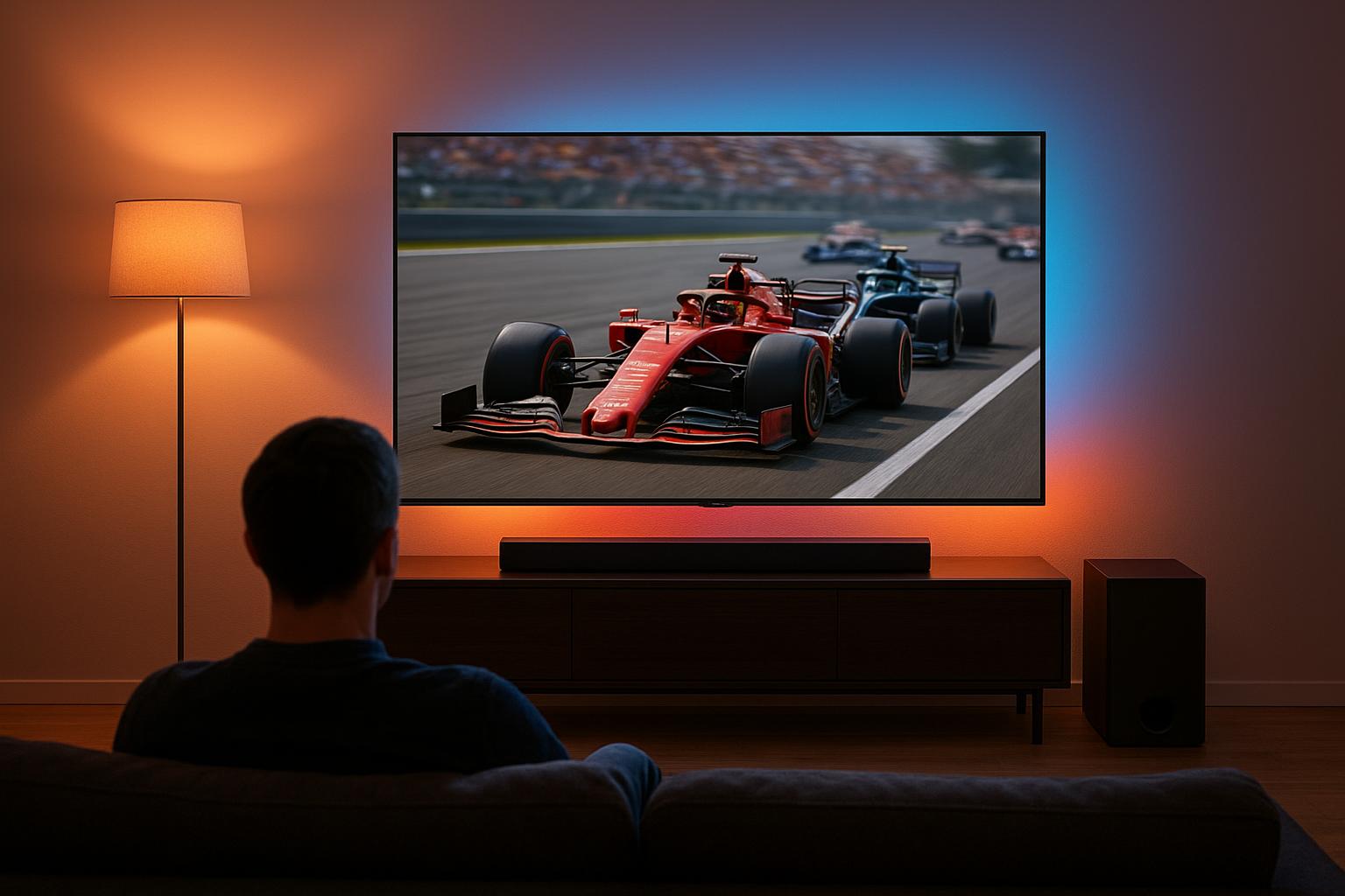 Home cinema per appassionati di motori: come impostare TV e audio per Formula 1, MotoGP e rally in salotto