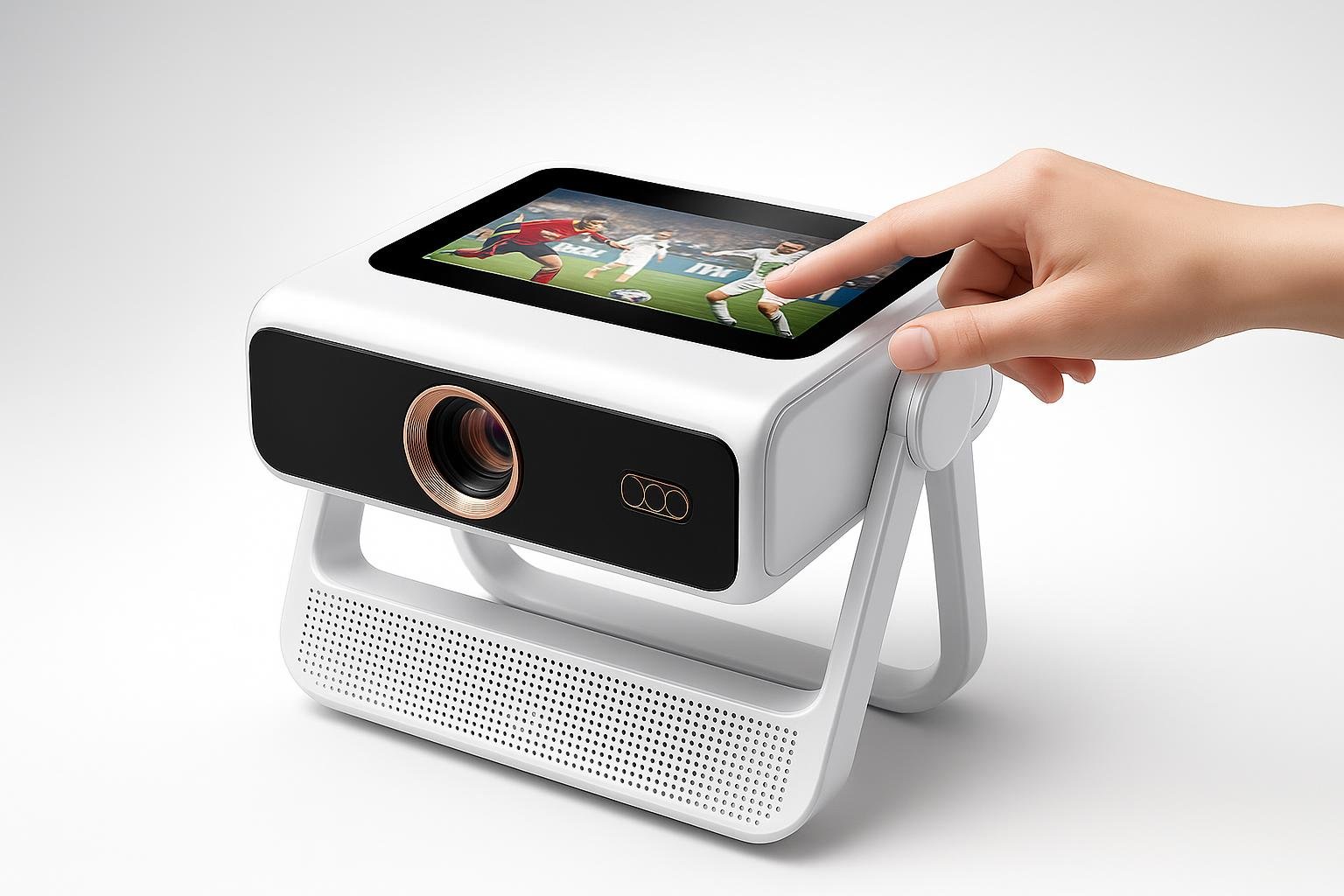 Proiettore smart compatibile 4K 1200 ANSI in offerta su Amazon: home cinema portatile e luminoso