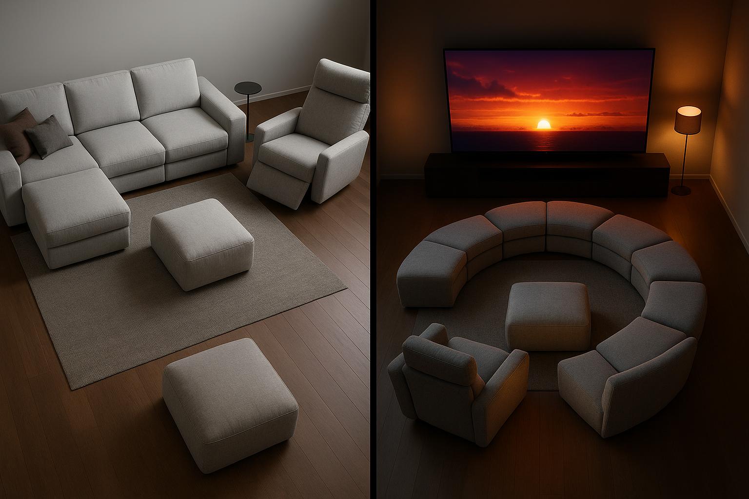 Home cinema con sedute modulari: trasformare il salotto quotidiano in una mini sala cinema in 5 minuti