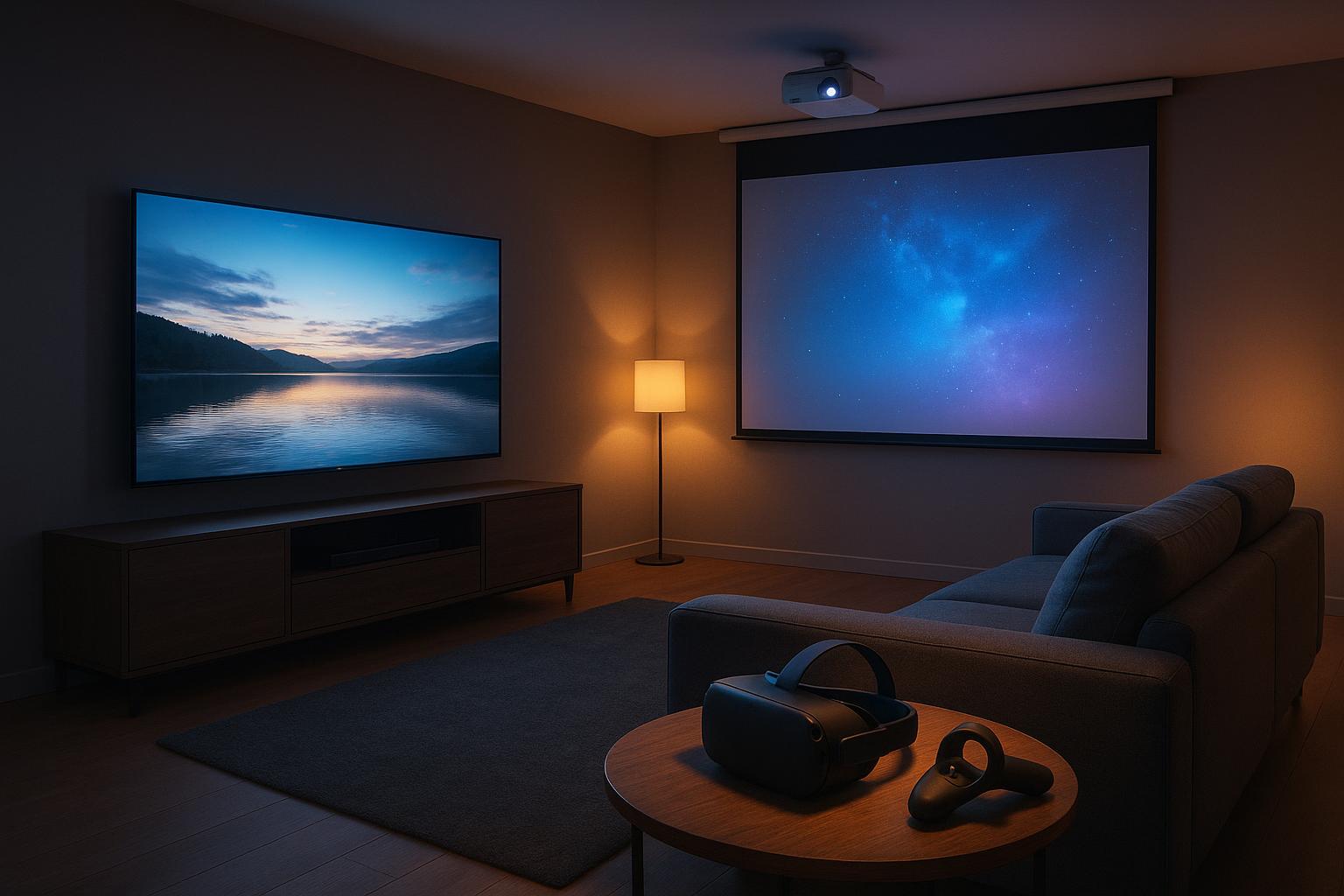 Home cinema e realtà virtuale: usare smart TV, proiettore e visori VR insieme per un salotto davvero immersivo