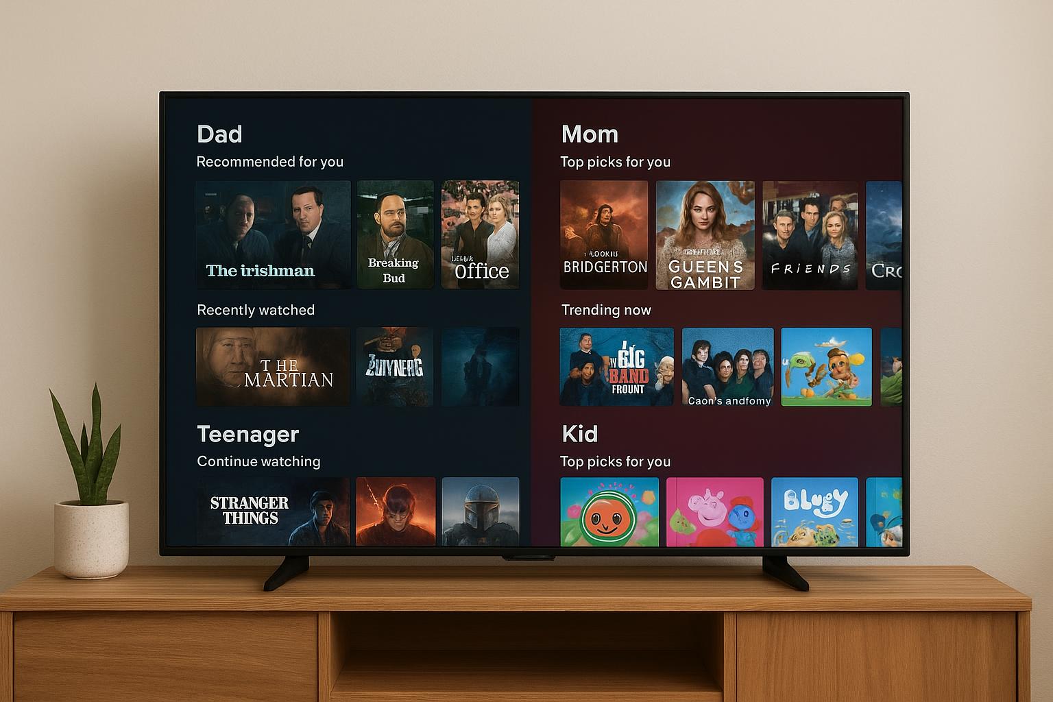 Come creare una dashboard streaming unica sulla smart TV usando profili e liste interne alle app