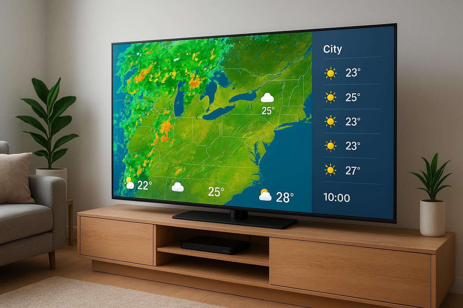 Smart TV e canali meteo: come trasformare il salotto in una stazione del tempo personalizzata