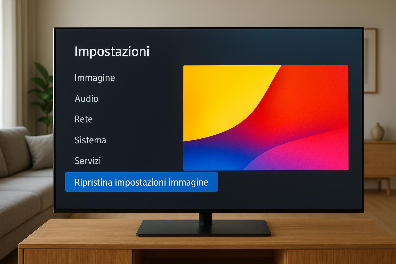 Come ripristinare solo le impostazioni immagine della smart TV senza perdere app e account