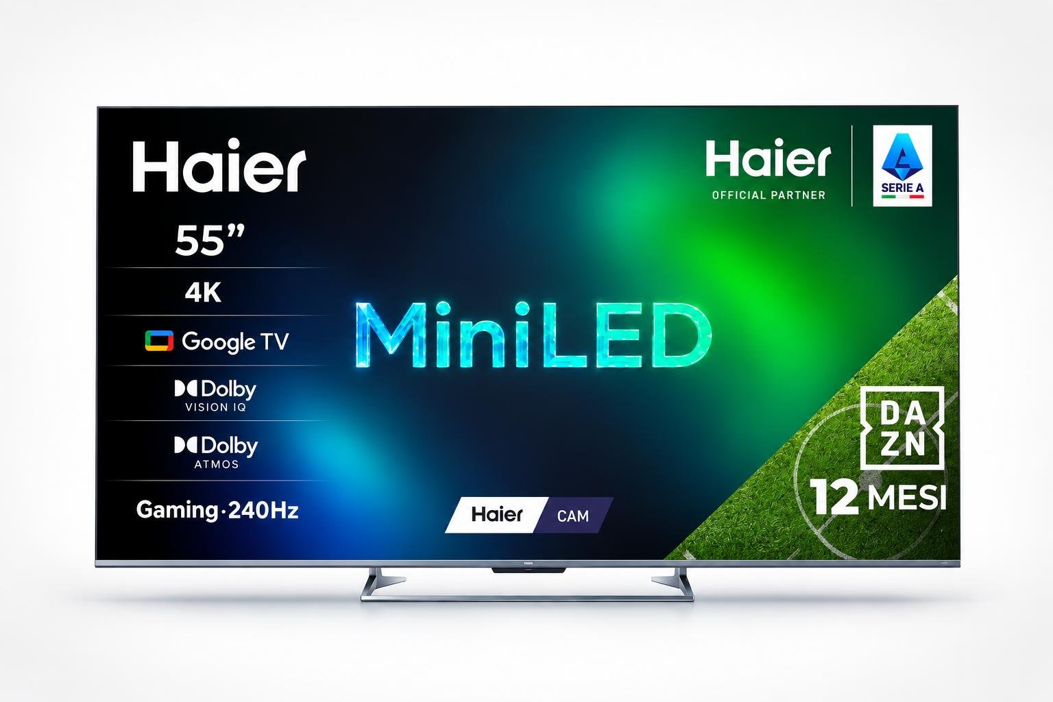 Haier M90 Mini LED da 55 pollici: Google TV e 144 Hz in offerta su Amazon