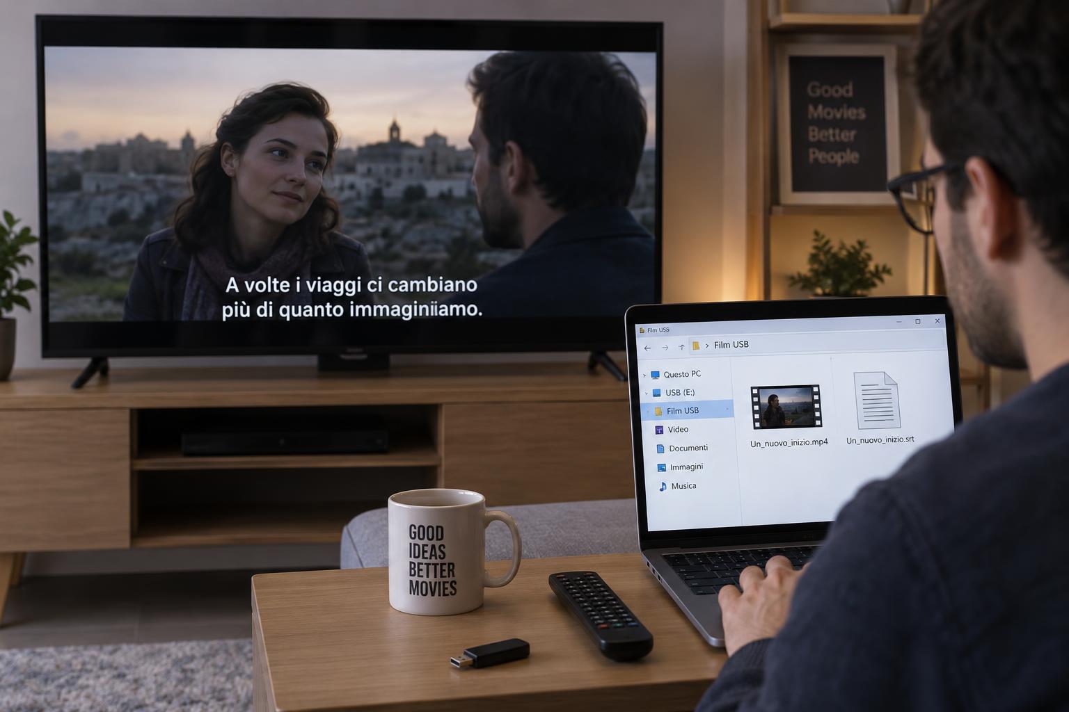 Come riprodurre file video con sottotitoli incorporati o esterni sulla smart TV