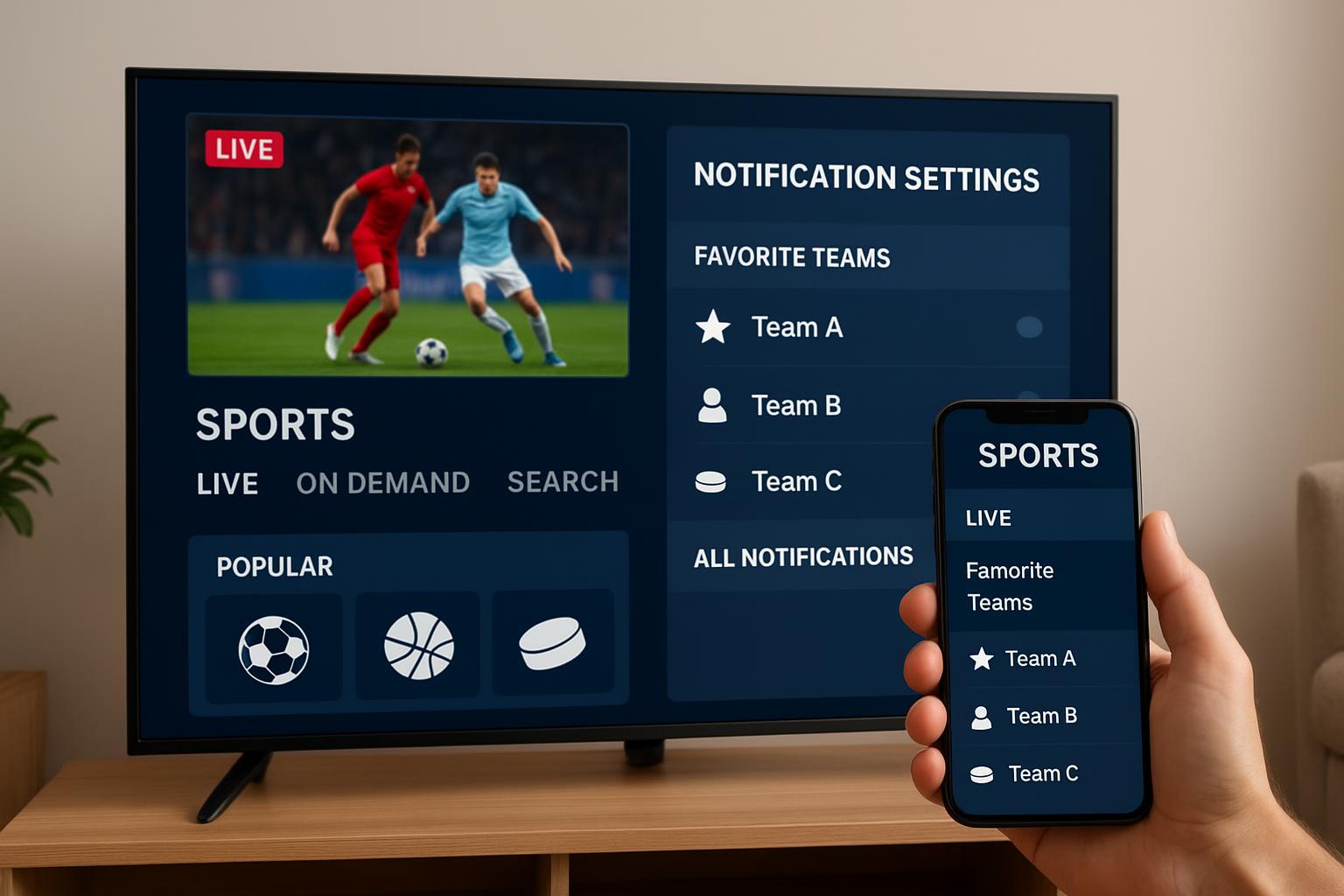Come attivare notifiche sportive personalizzate sulle app della smart TV senza essere sommersi dagli avvisi