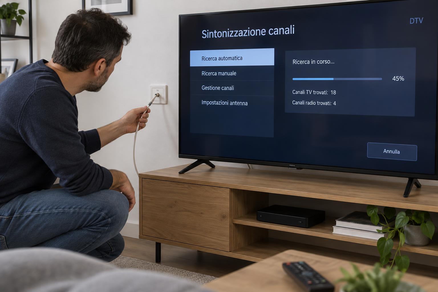 La smart TV non trova i canali: controlli e soluzioni per ripristinare la sintonizzazione